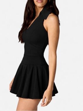 NWT Goldie Byrd Black Tennis Skirt Mini Classic Golf Skort Woman Small Pleated